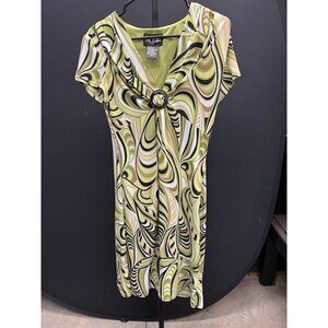 Vintage S.L. Fashion Swirl Pattern Dress